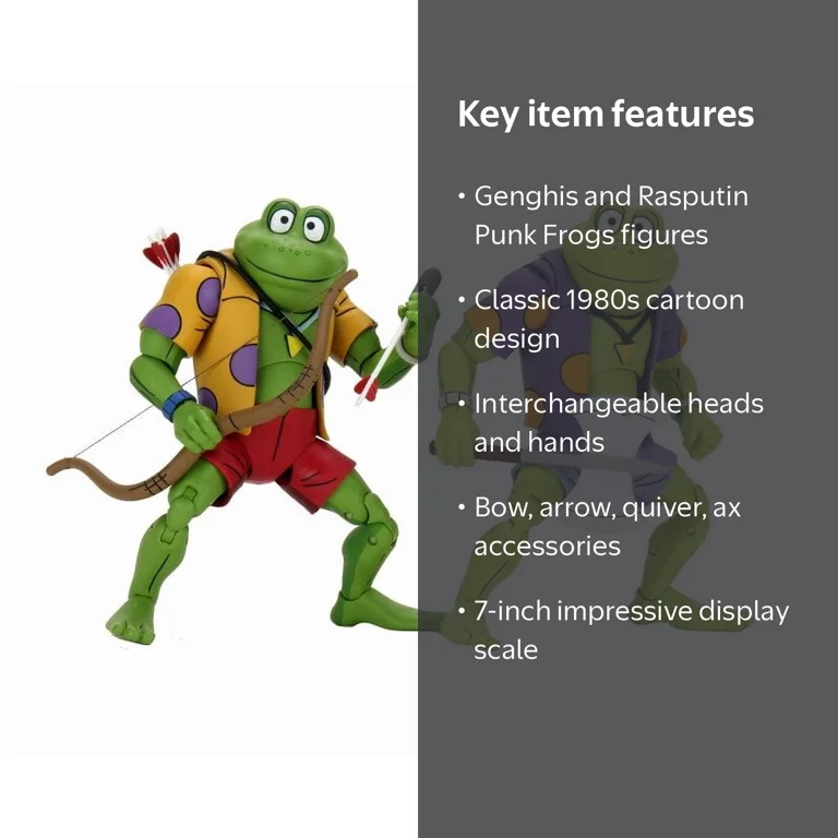 FROG PRODUCTS マシンガンキャスト Teenage Mutant Ninja Turtles Genghis & Rasputin Frog Figure Set