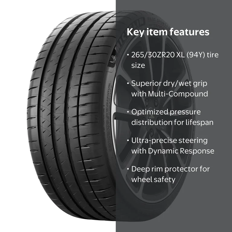 Michelin Pilot Sport 4 S, 265/30ZR20/XL (94Y), Summer Tire