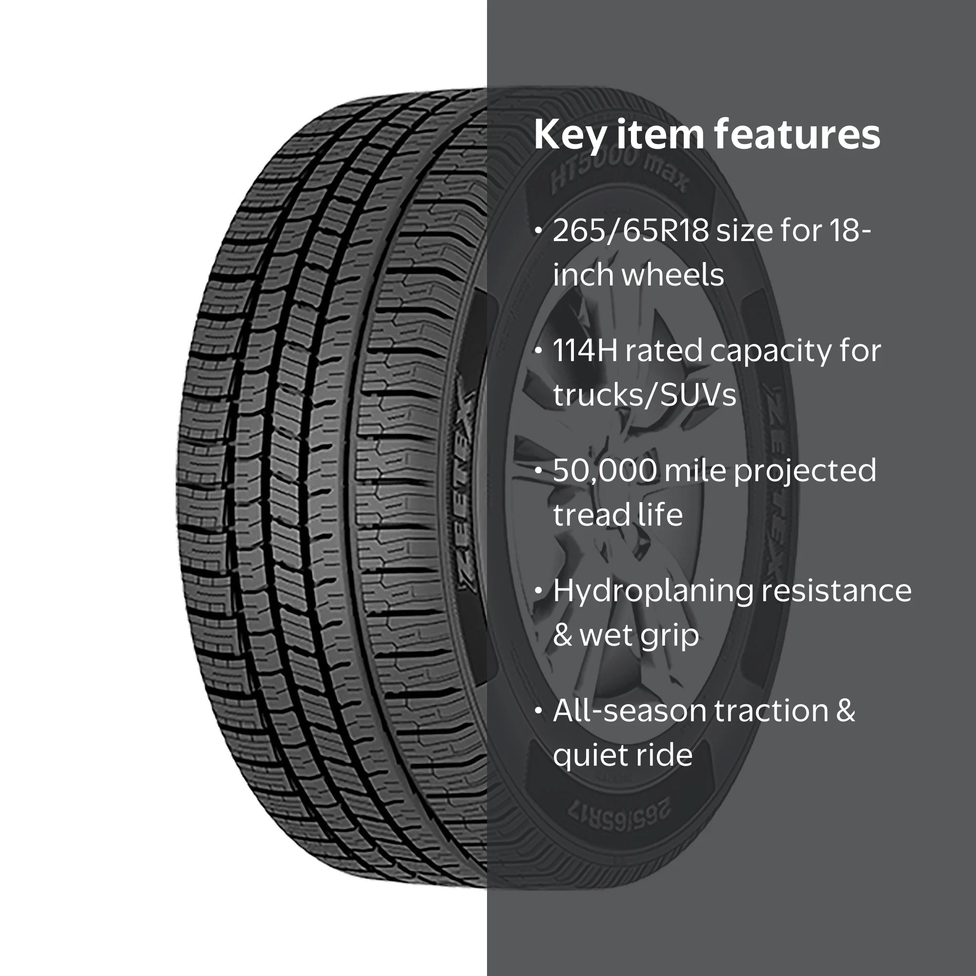 Zeetex HT5000 Max All Season 265/65R18 114H SUV/Crossover Tire