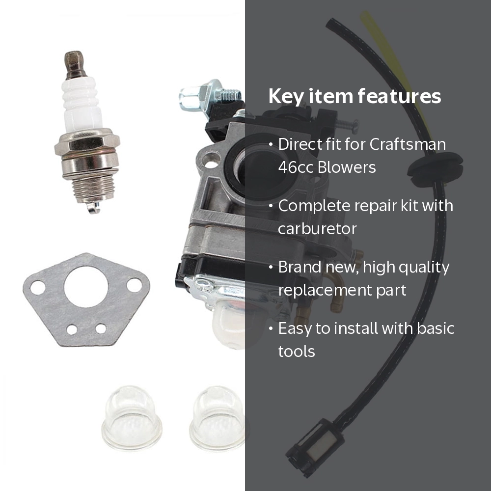 HURI, Carburetor for Craftsman 46cc Backpack Blower, CM46BT + more