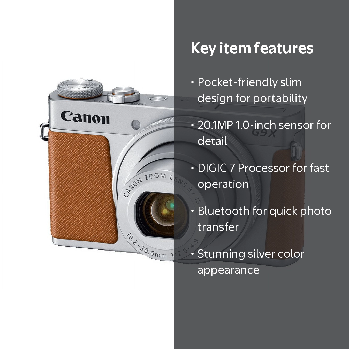 Canon PowerShot G9 X Mark II Digital Camera - Silver - Walmart.com