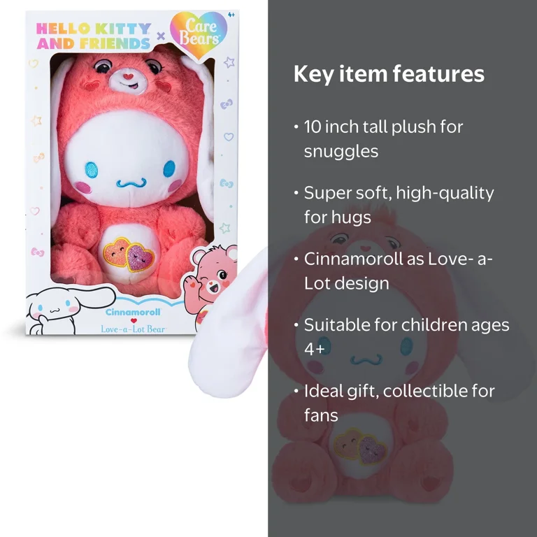 Care Bears x Hello Kitty , Cinnamoroll as Love-a-Lot Bear , 10