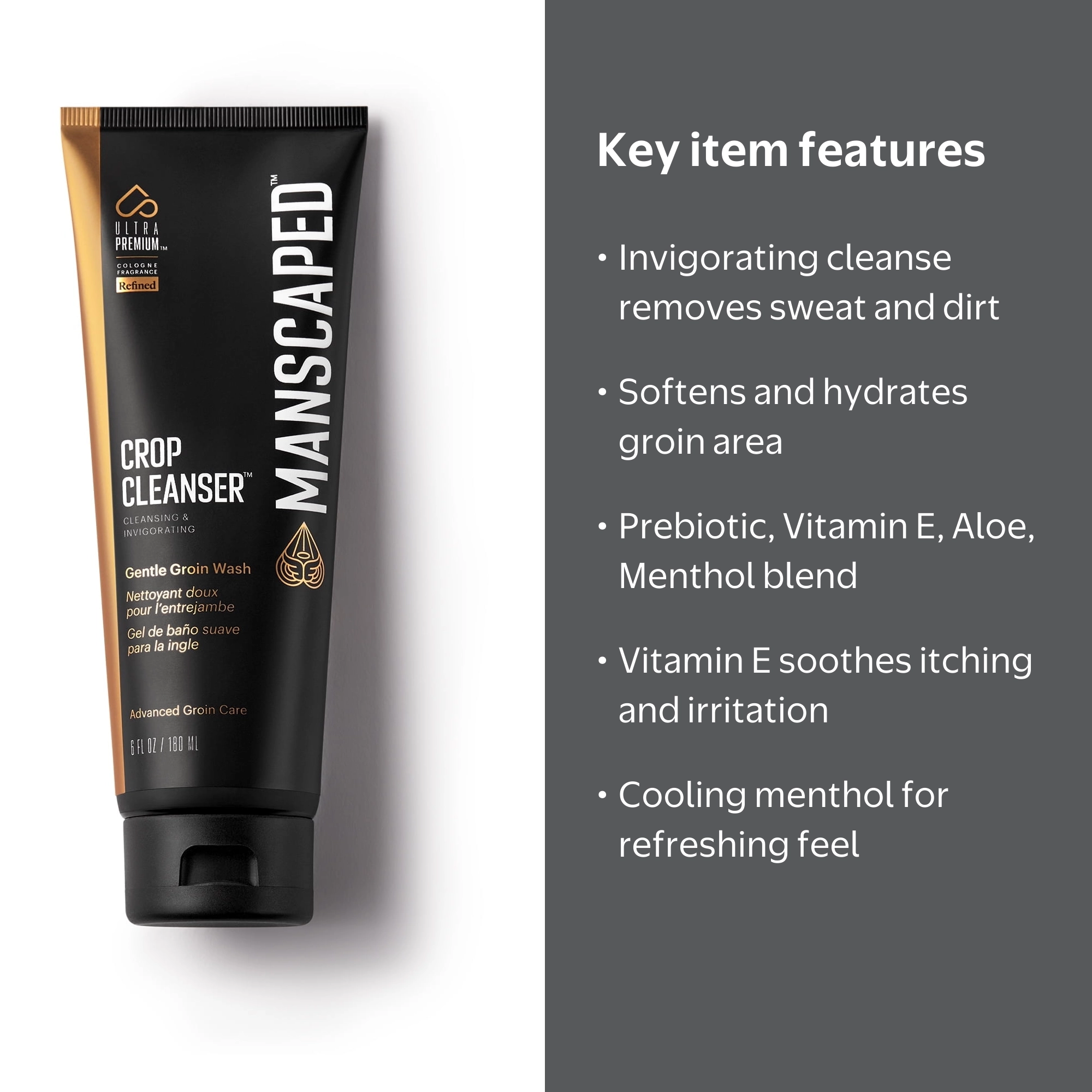MANSCAPED, Crop Cleanser, 6 oz, Men's Invigorating Groin Wash