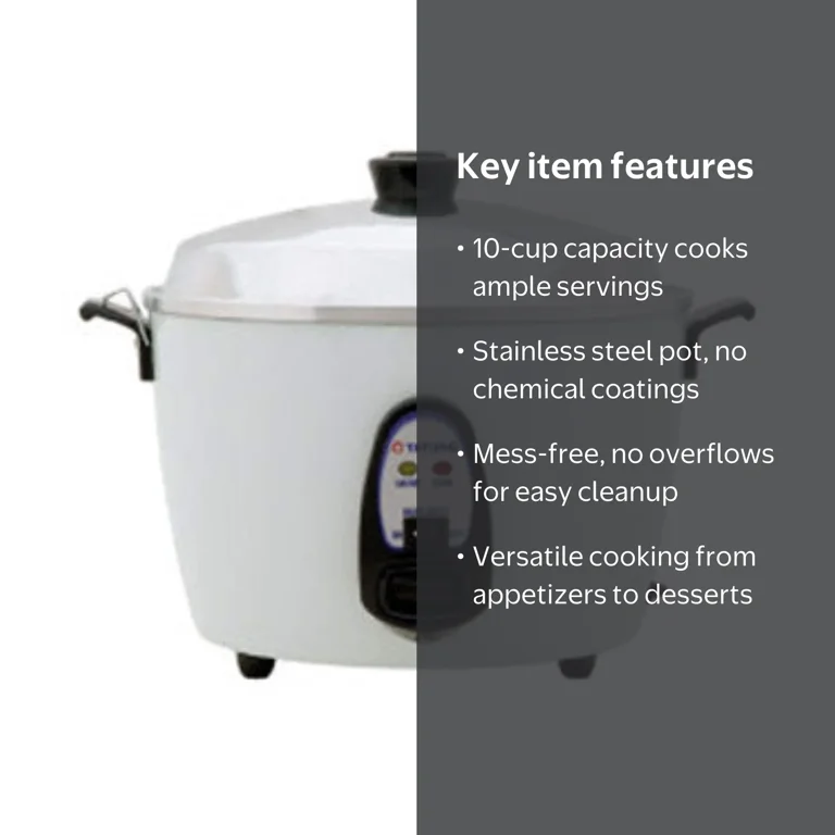 Tatung 10Cup Rice Cooker Tac-10G(Sf) - Walmart.com