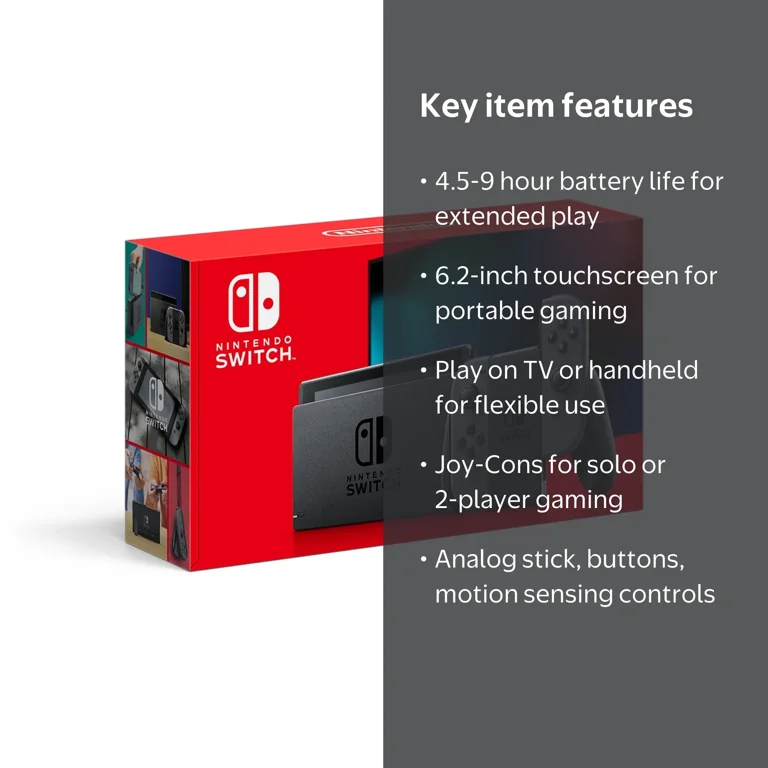 Nintendo Switch Console with Gray Joy-Con - Walmart.com