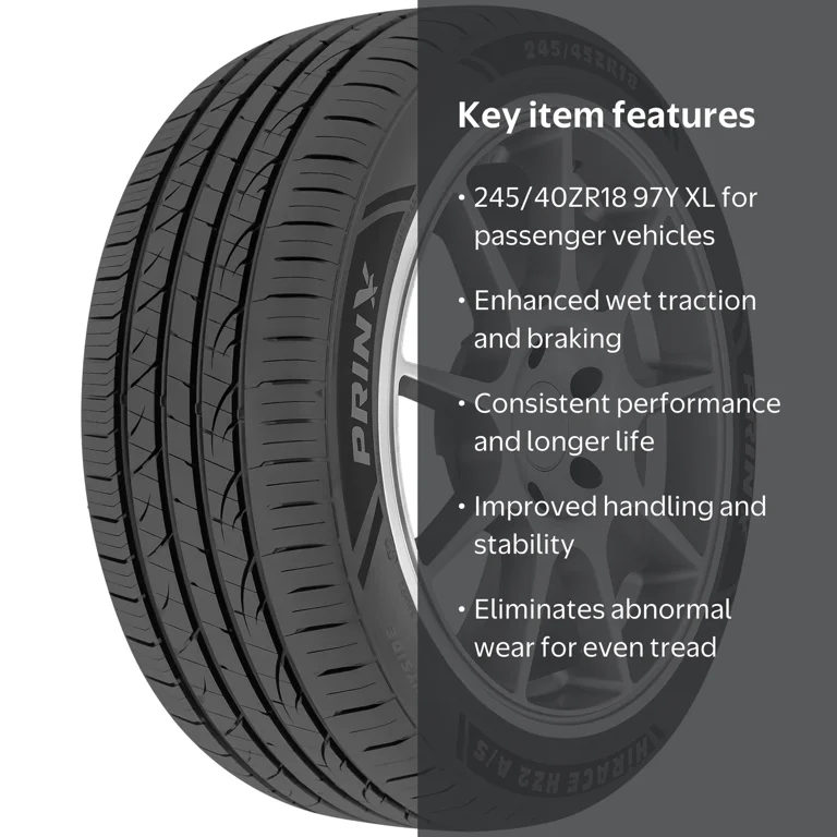 Prinx, Passenger Tire, 245/40ZR18 97Y XL, All Season Traction