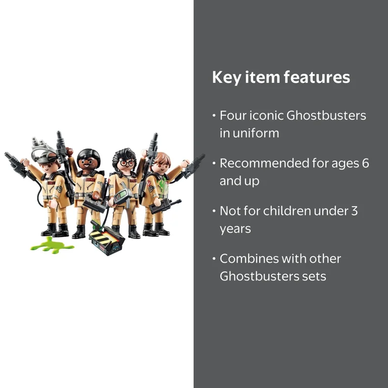 PLAYMOBIL Ghostbusters Toy Set - 4 Pack Figure Set for Kids