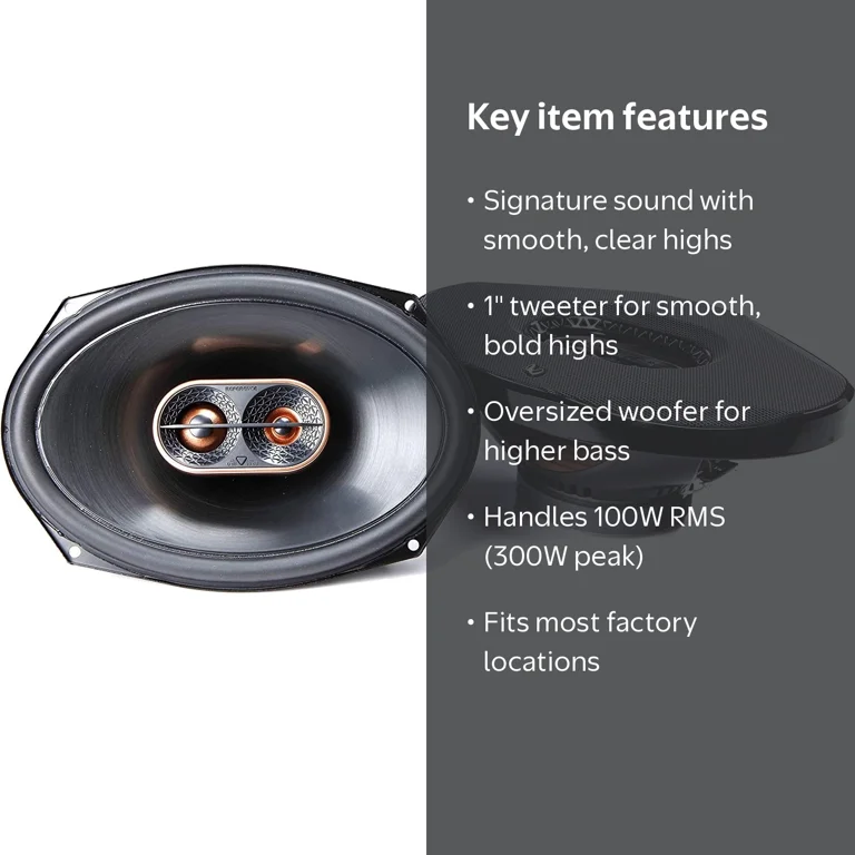 Infinity Reference REF-9633IX 6x9 3-Way Coaxial Speakers (300