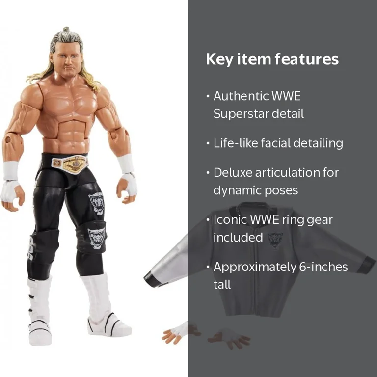 WWE Elite Collection Deluxe Action Figure with Realistic Facial
