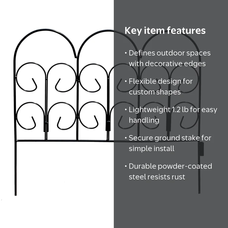 Expert Gardener Steel Garden Border 16 inches H x 18 inches W
