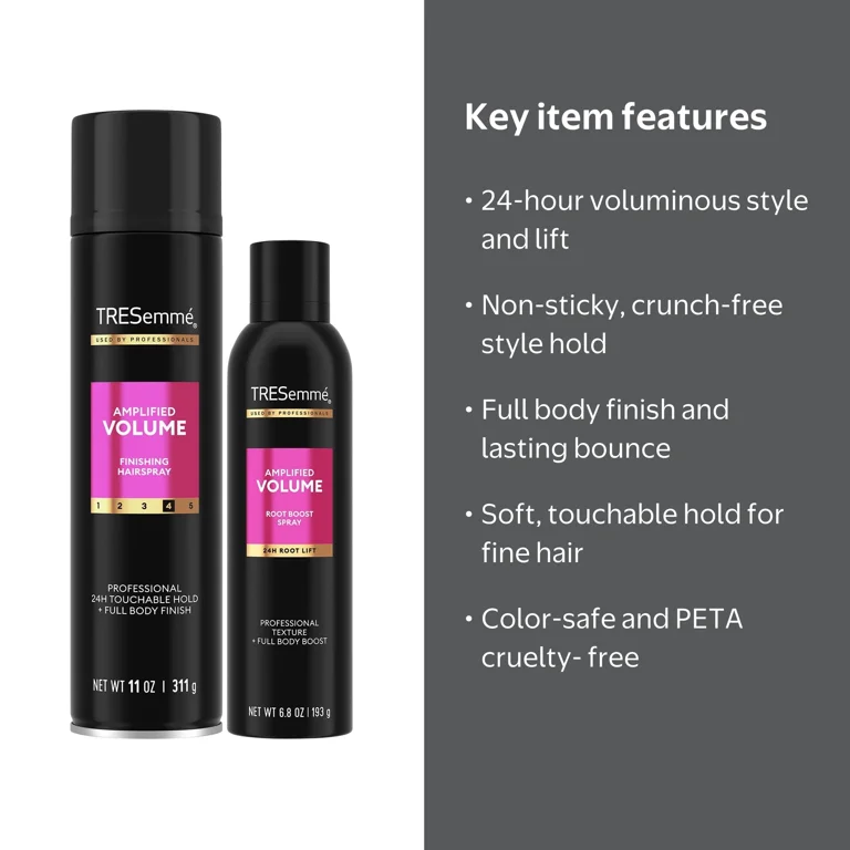 TRESemmé, Amplified Volume Hairspray & Root Boost Spray, 24H Lift