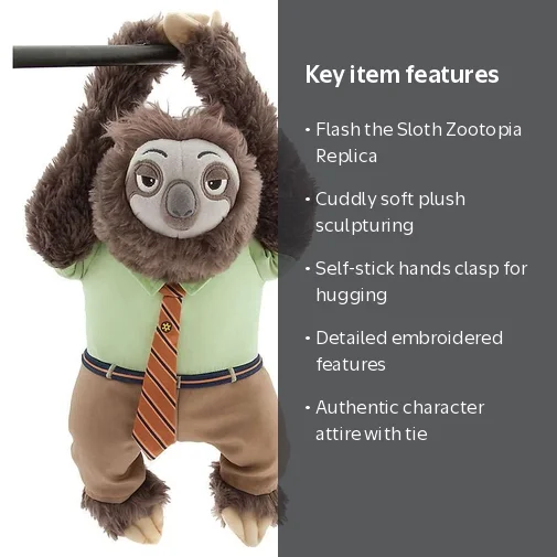 Disney Zootopia Flash Plush - Soft Animal Stuffed Toy - Walmart.com