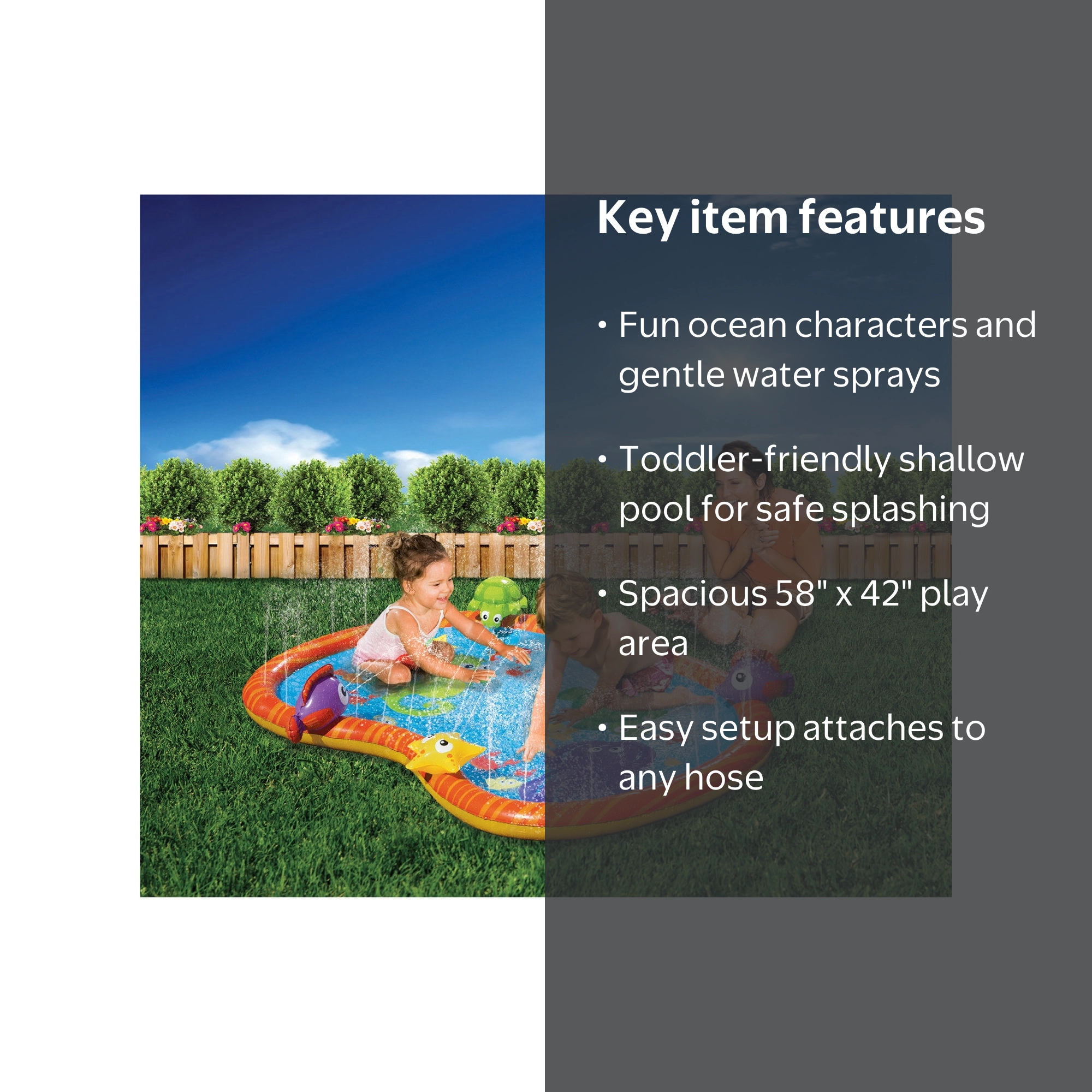 Banzai Jr. 58 Inch Sprinkle Friends Water Play Mat - Walmart.com