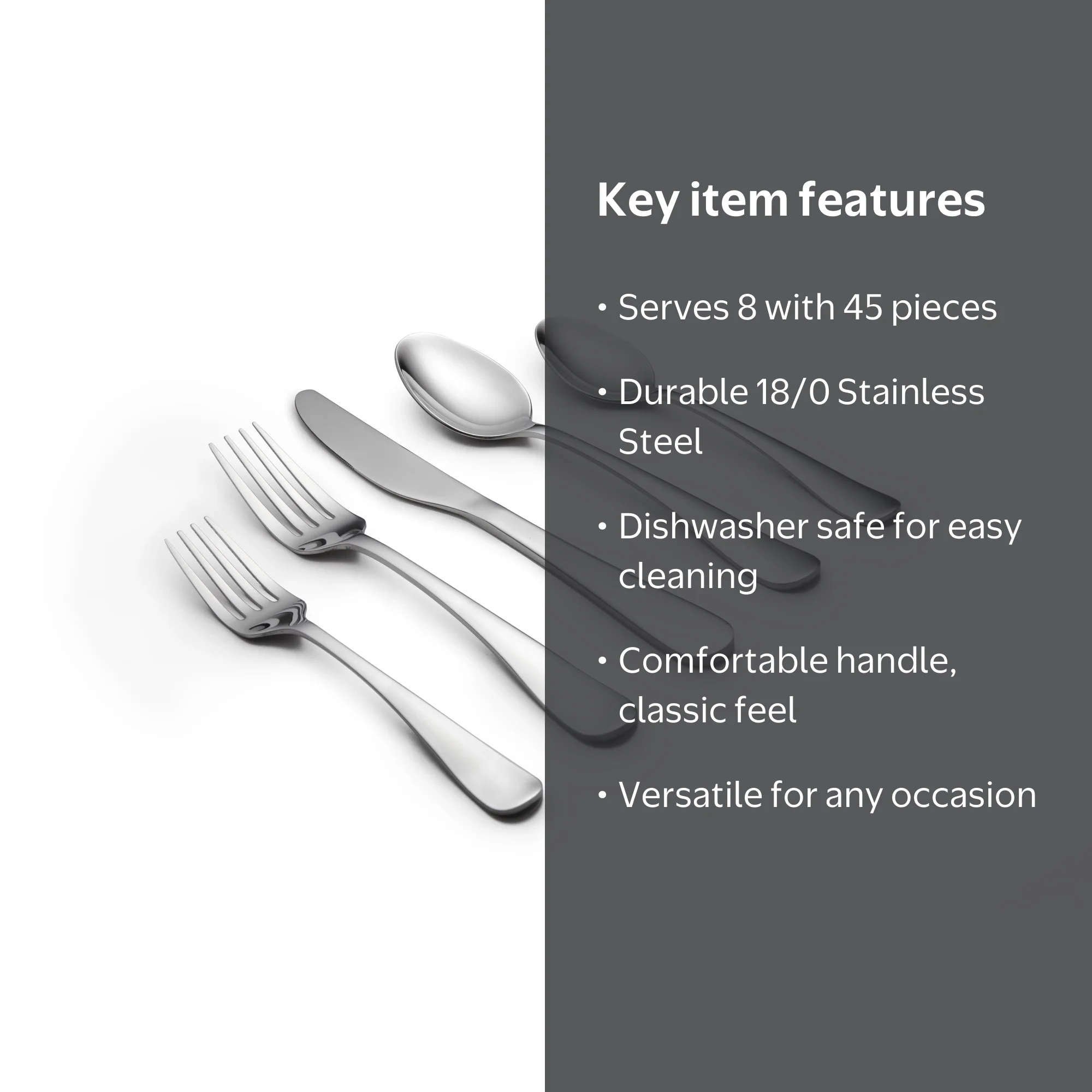 Free Shipping! Cambridge Silversmiths Pepino Mirror 45-Piece