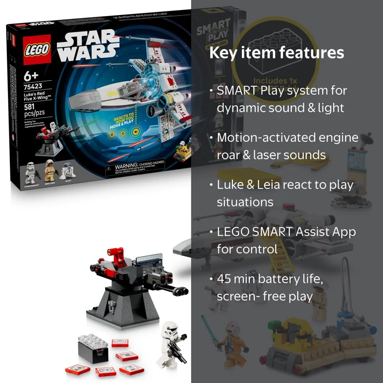LEGO Star Wars SMART Play: Luke's Red Five X-Wing Interactive
