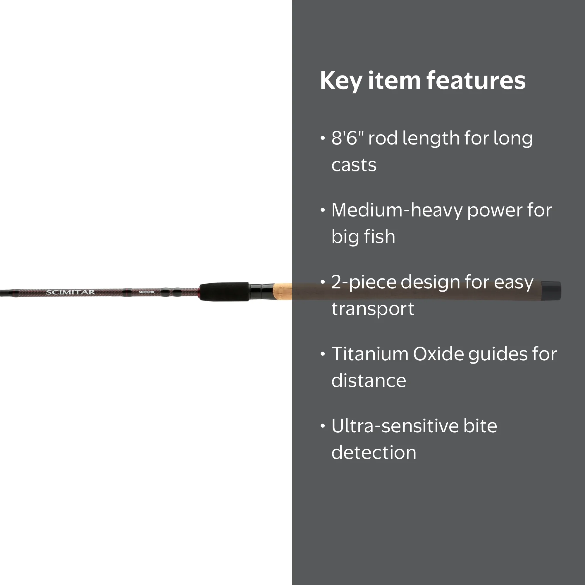 Shimano Scimitar Steelhead 86MH2PC Spinning Rod, Salmon