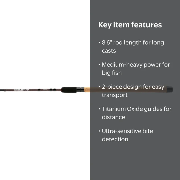 Shimano Scimitar Steelhead 86MH2PC Spinning Rod, Salmon