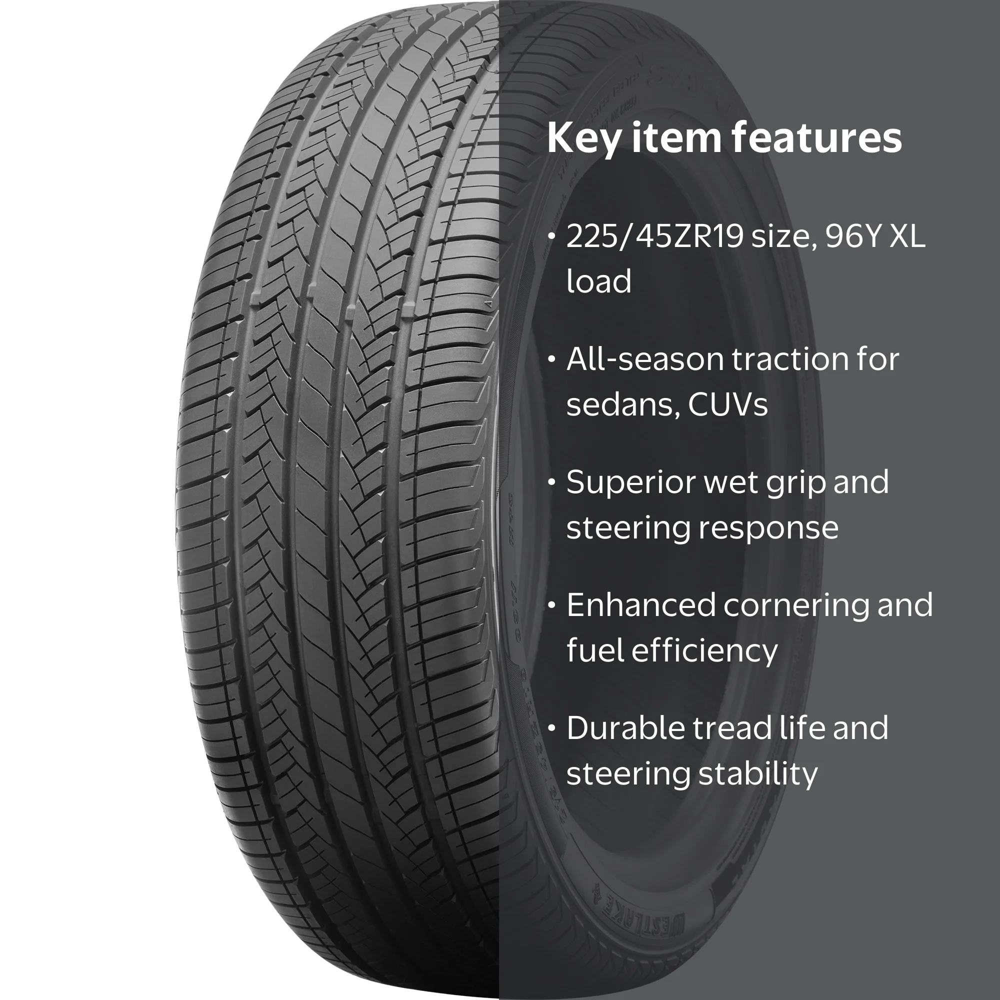 Westlake, Passenger Tire, 225/45ZR19 96Y XL, All Season