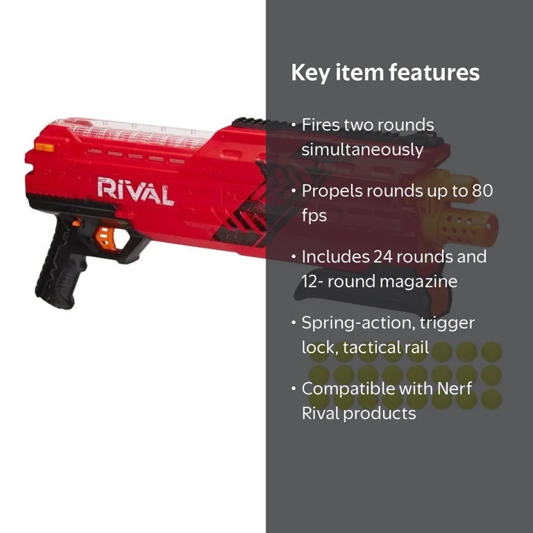 Nerf Rival Atlas XVI-1200 Blaster (Red) - Walmart.com