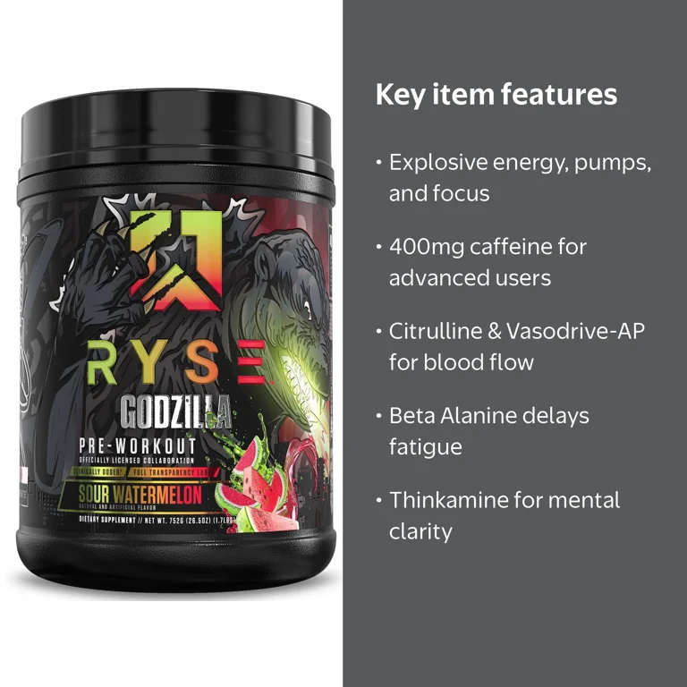 RYSE Godzilla X Noel Deyzel Pre Workout Powder - Sour Watermelon
