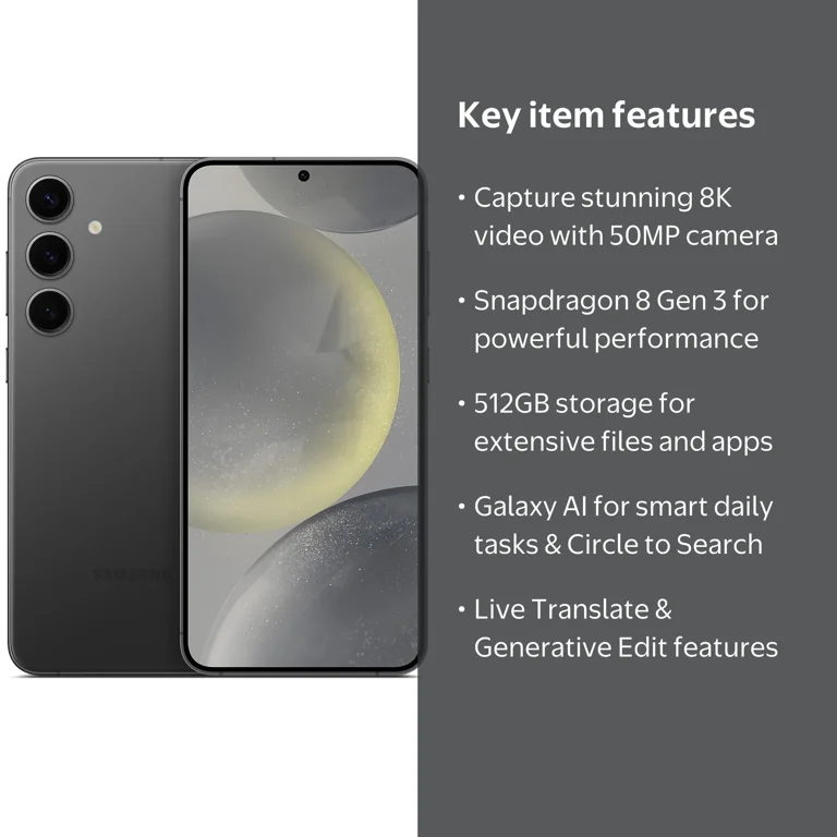 Samsung Galaxy S24+ Unlocked Phone, 512GB, 50MP, Long Battery
