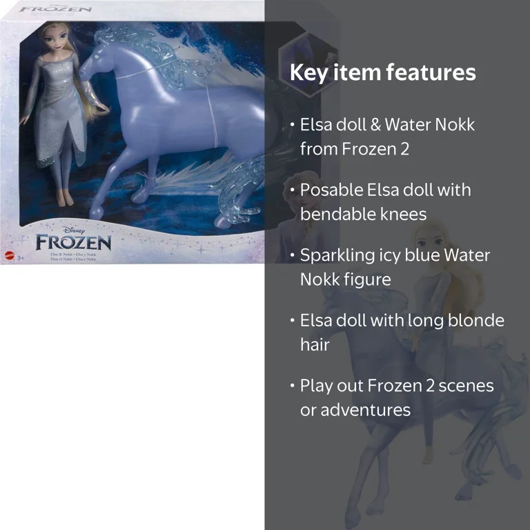 Disney Frozen Elsa Fashion Doll & Horse-Shaped Water Nokk Figure
