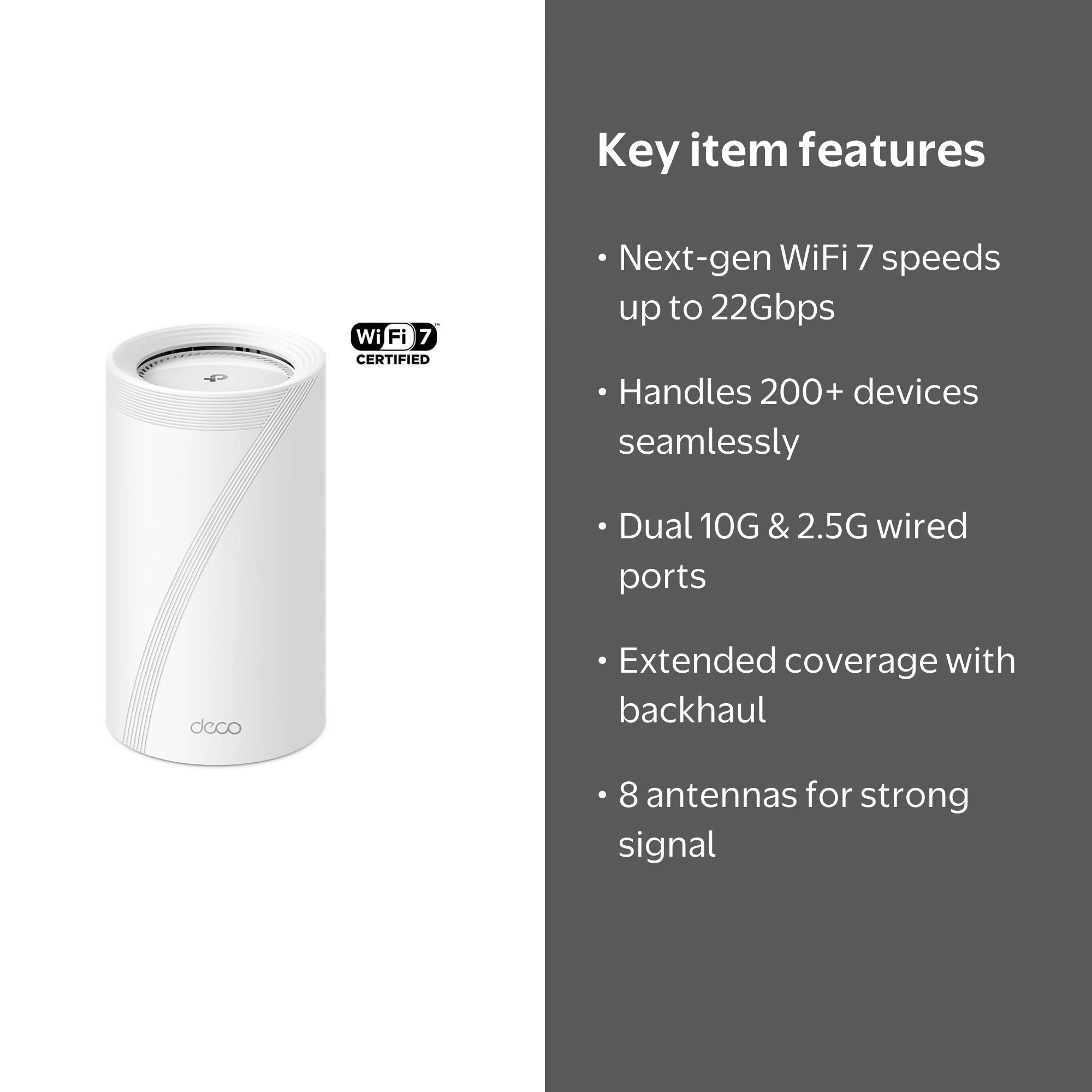 TP-Link Deco BE85 Tri-Band WiFi 7 Mesh Router - Walmart.com