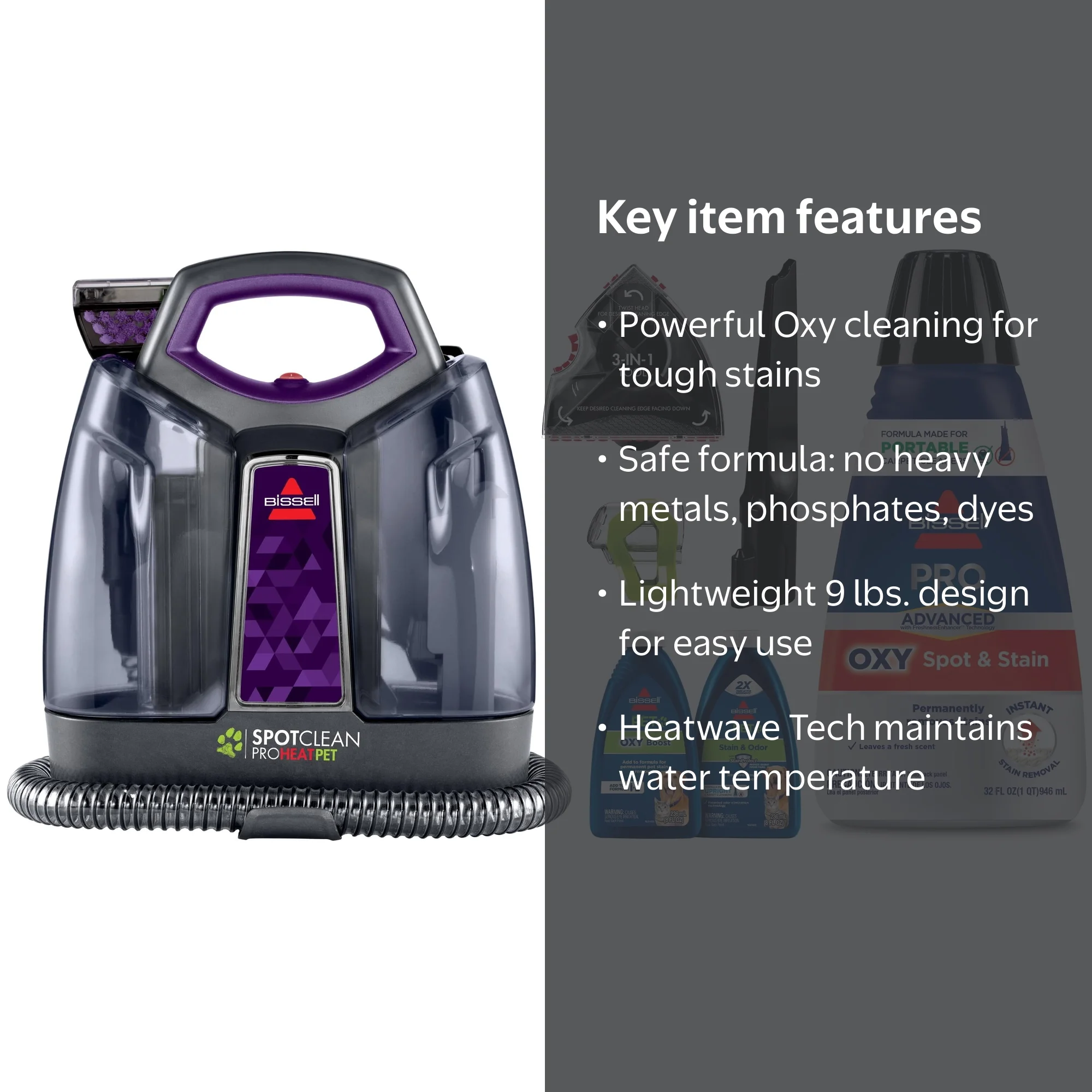 BISSELL SpotClean ProHeat Pet Portable Carpet Cleaner 2513W
