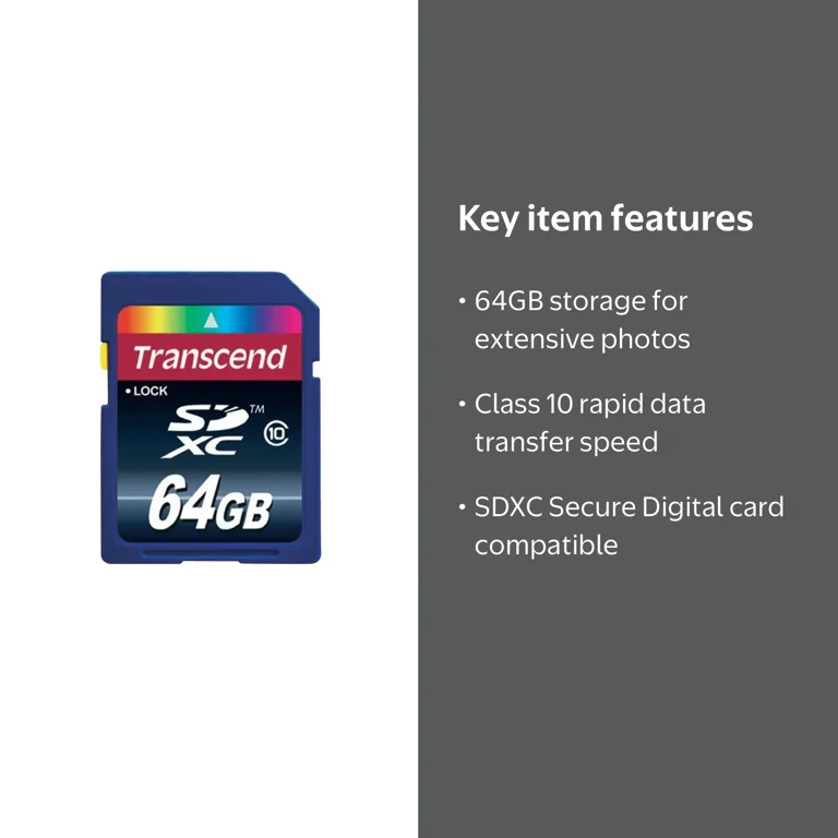 Sony DSC-W830 Digital Camera Memory Card 64GB Secure Digital Class