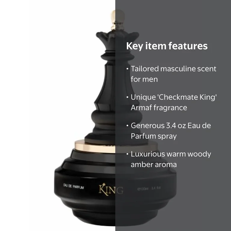 Armaf Checkmate King EDP Spray, 3.4 oz, Men Fragrances