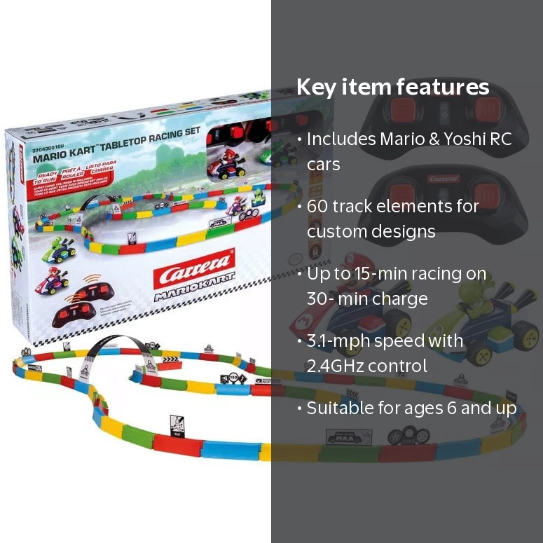 Carrera of America, Mario Kart Tabletop Racing Set, 60 track
