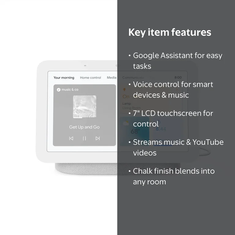 Google Nest Hub - 2nd Generation Smart Home Display with Google