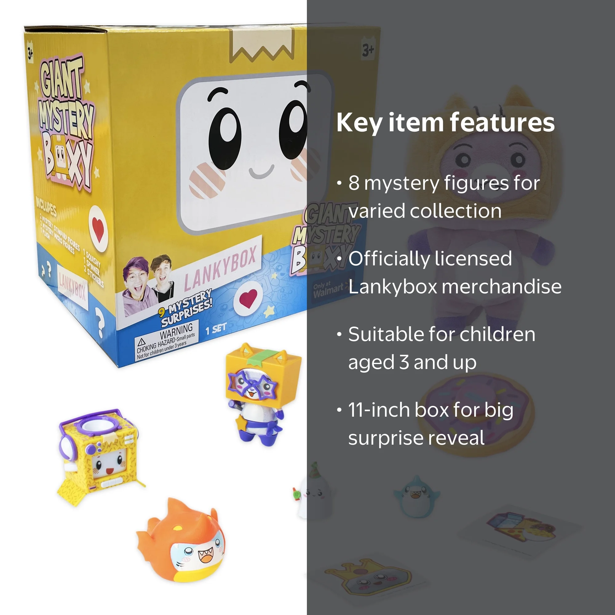 Giant Mystery Boxy Officially Licensed Lankybox Merch with 8 