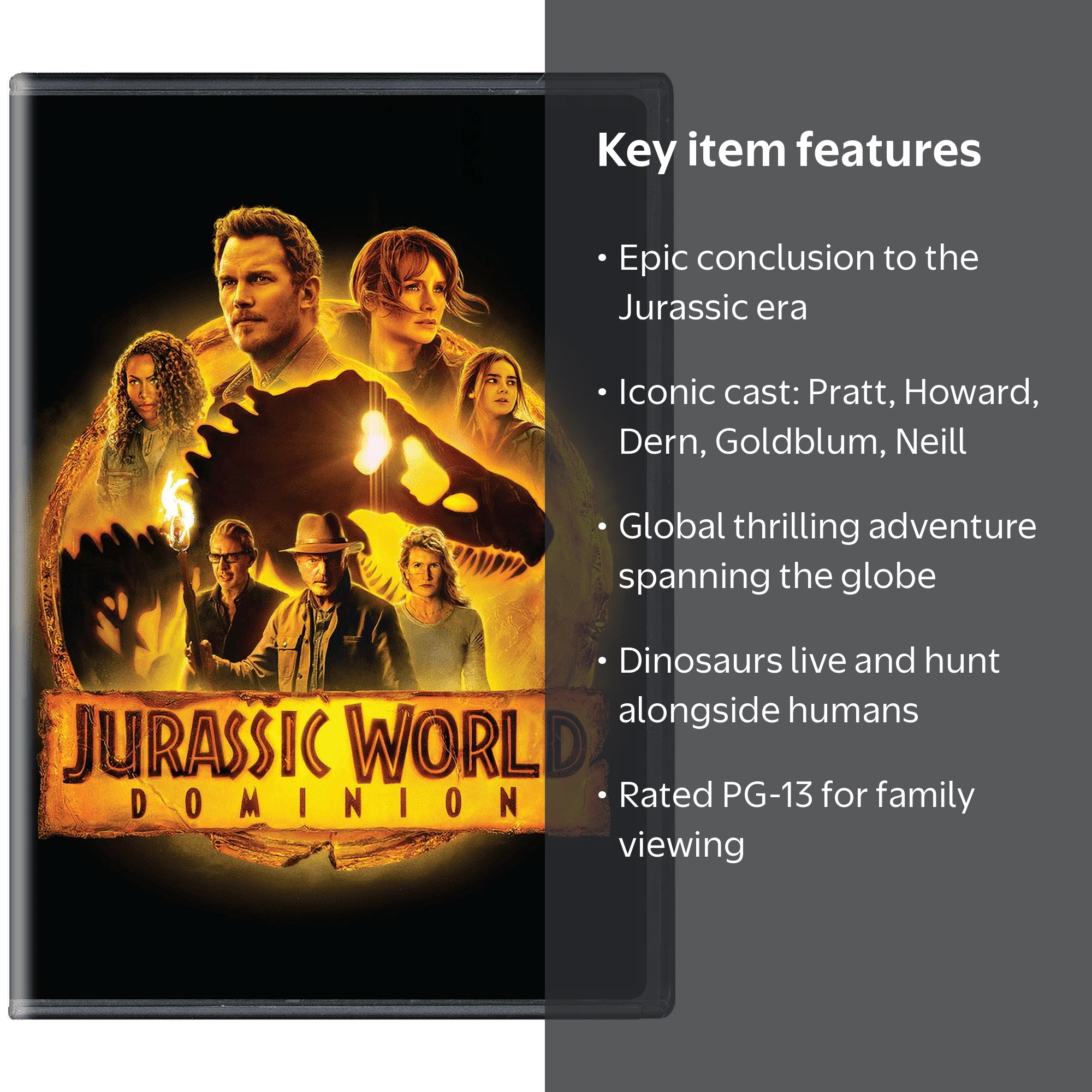 SDS, Jurassic World Dominion DVD, PG-13, Epic Dinosaur Adventure