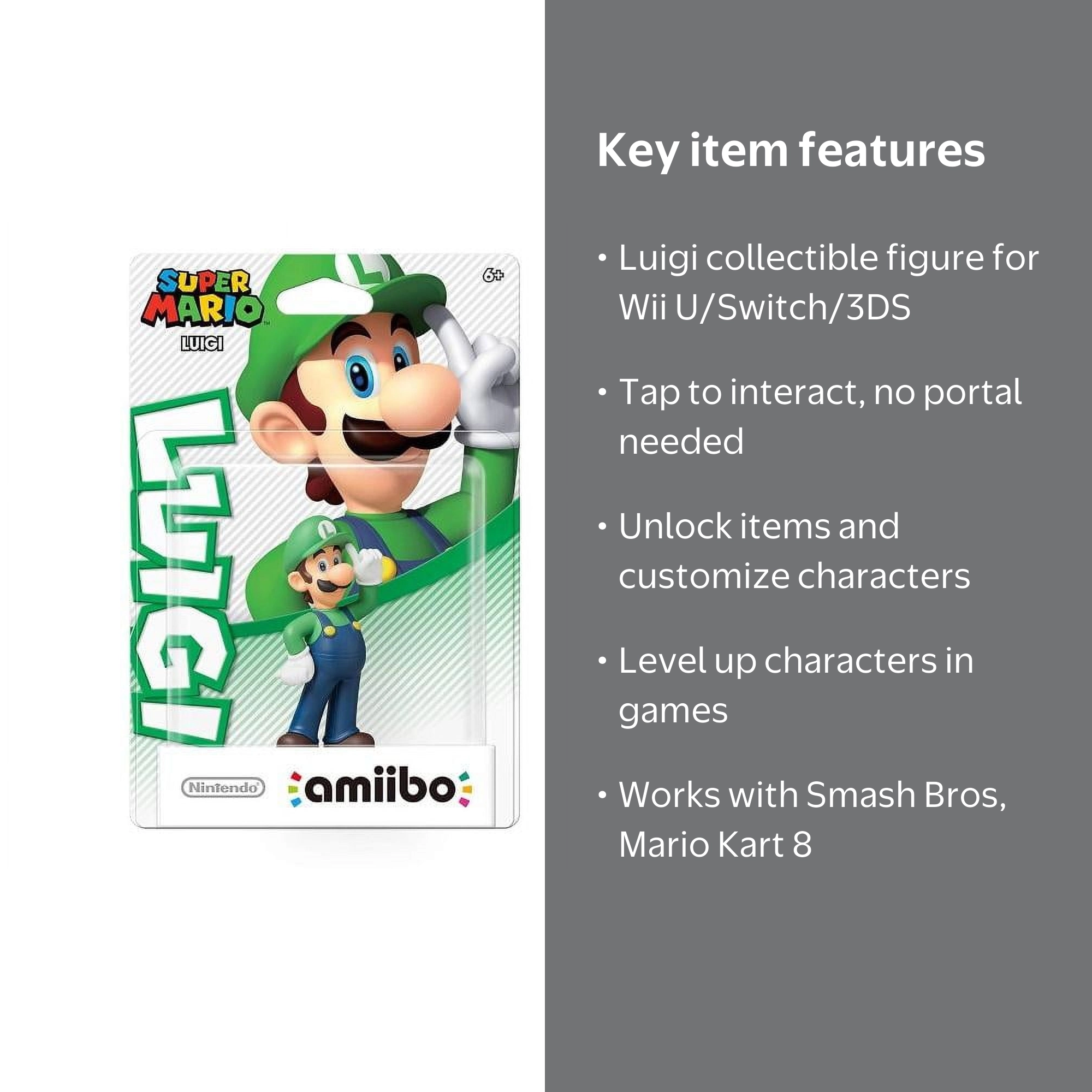 Nintendo Luigi Amiibo - Super Mario Bros Series, Interactive