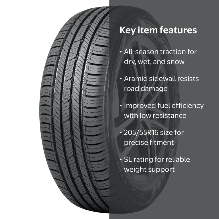 Nokian, Passenger Tire, 205/55R16 91V, All Season for Wet Snow