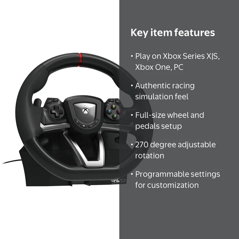 HORI, Racing Wheel Overdrive, Xbox Series X/S, Wired, Black
