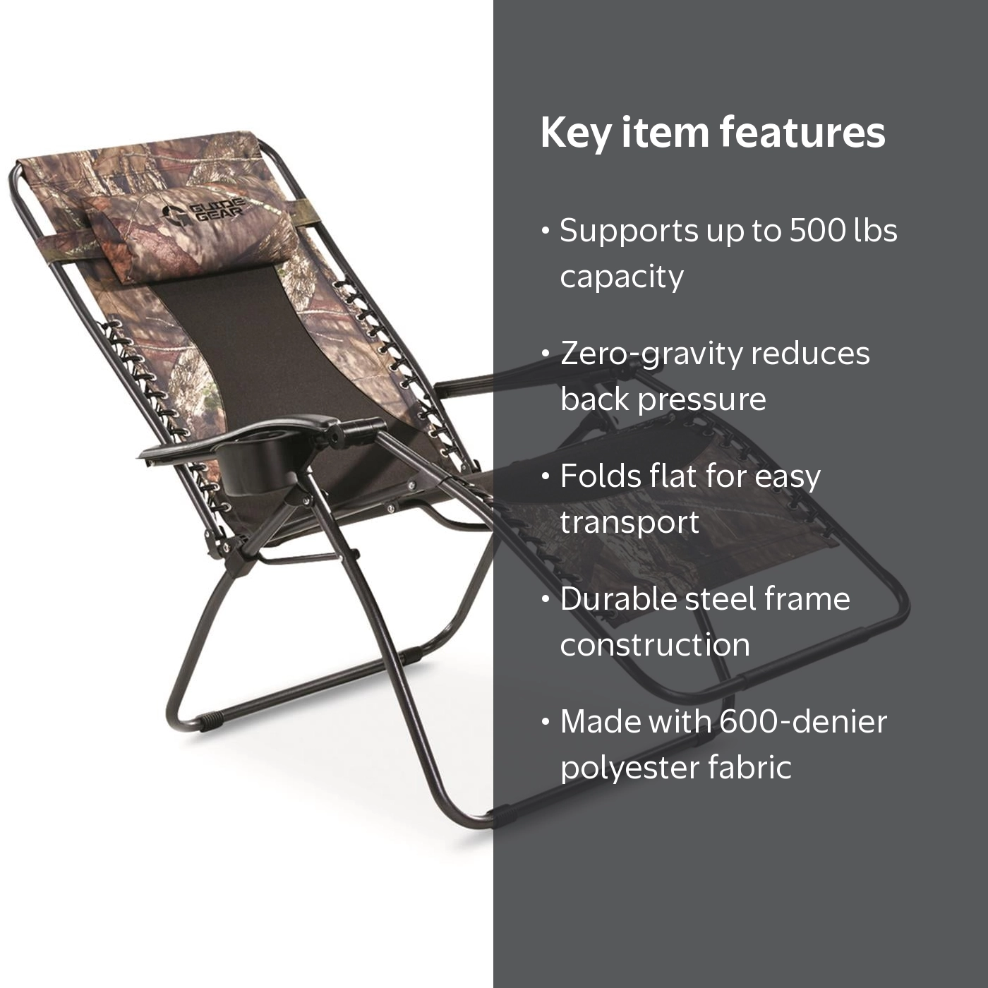 Guide Gear Oversized Zero Gravity Chair, Reclining Patio Lounge