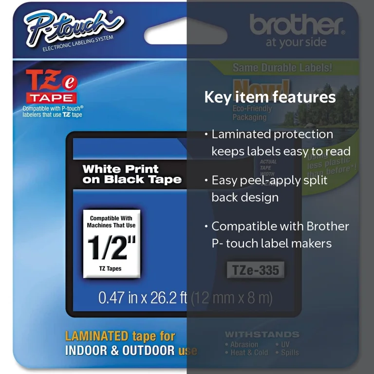 Brother, P-Touch Label Tape, TZe335, 0.47