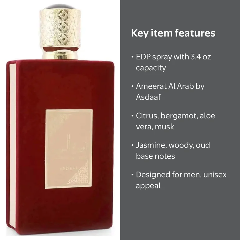 Asdaaf, men's perfume, 3.4 oz, Ameerat Al Arab, Eau de Parfum