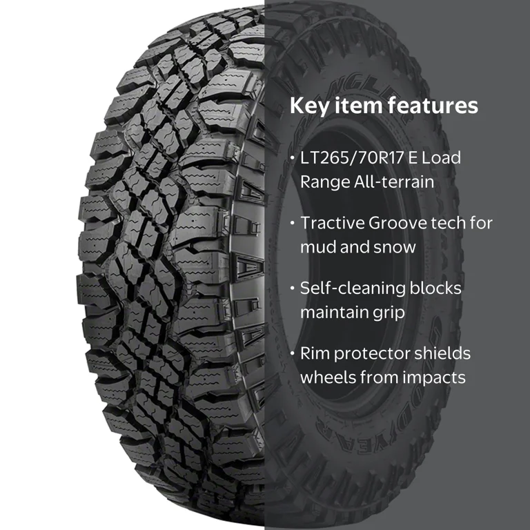 Goodyear Wrangler DuraTrac Studdable LT265/70R17 121/118Q E Tire
