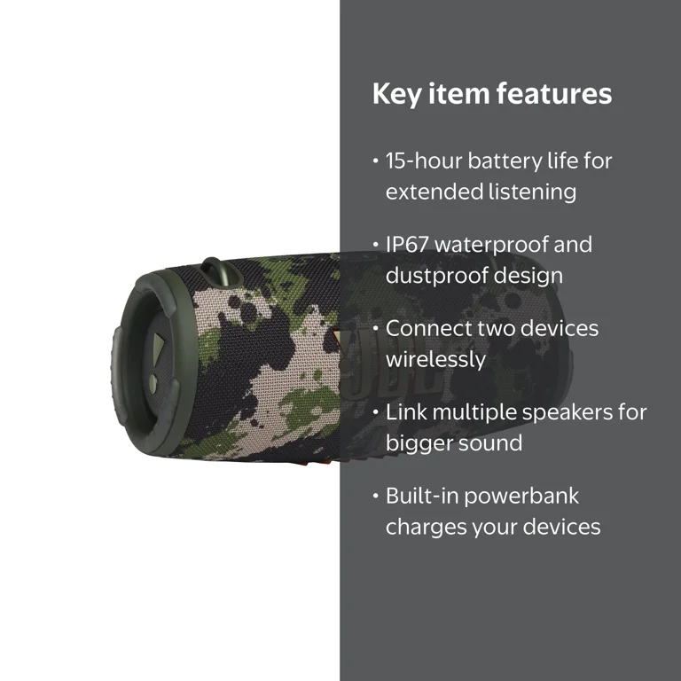 JBL, Portable Wireless Bluetooth Speaker, Xtreme 3, Waterproof
