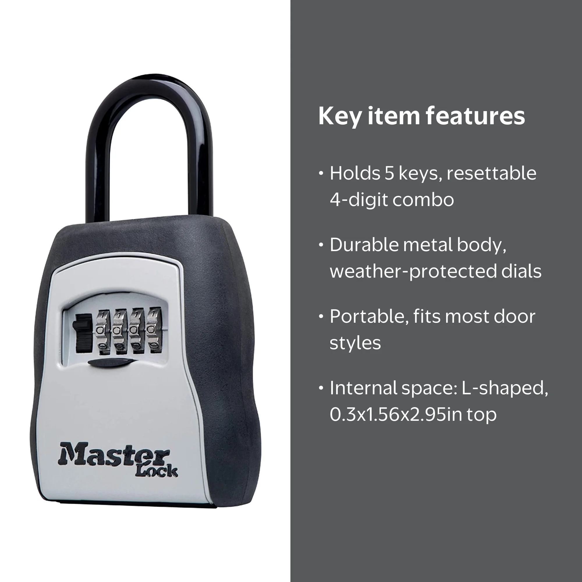 Unbranded Master Lock 5400D Set Your Own Combination Portable Lock