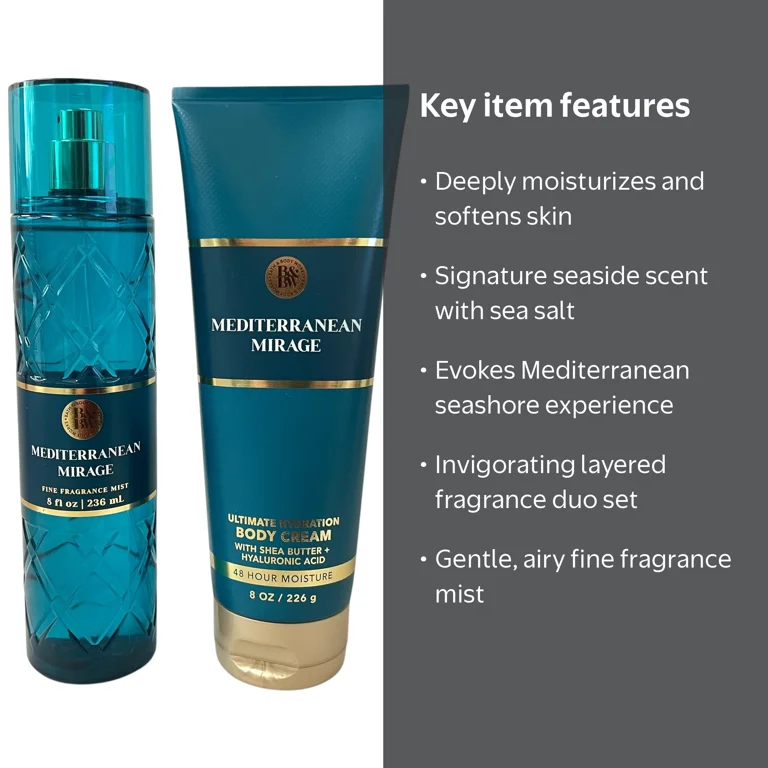 Bath & Body Works Mediterranean Mirage Mist & Body Cream - Walmart.com