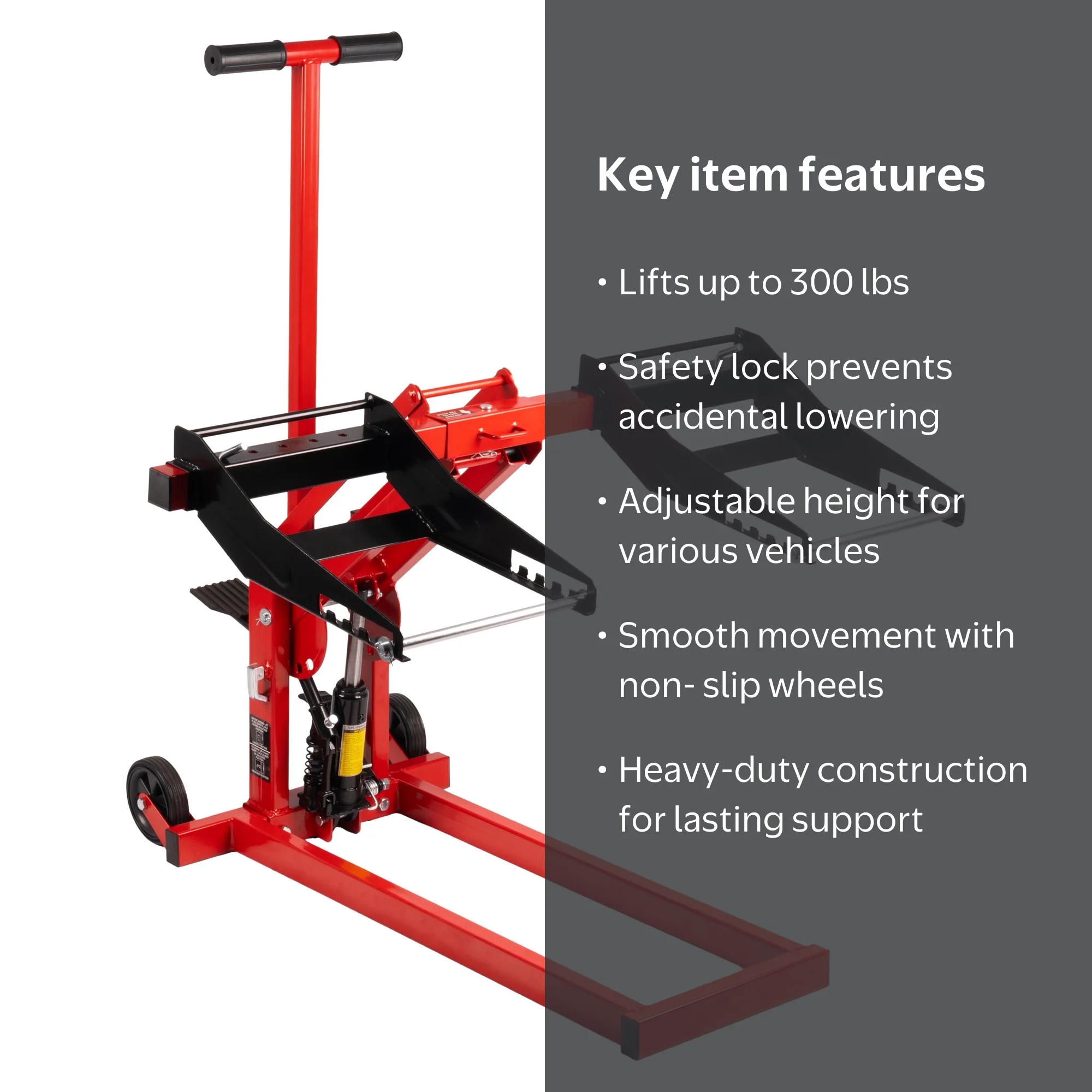 Maxority, Riding Lift Jack, 300lb Capacity, Adjustable, Safety