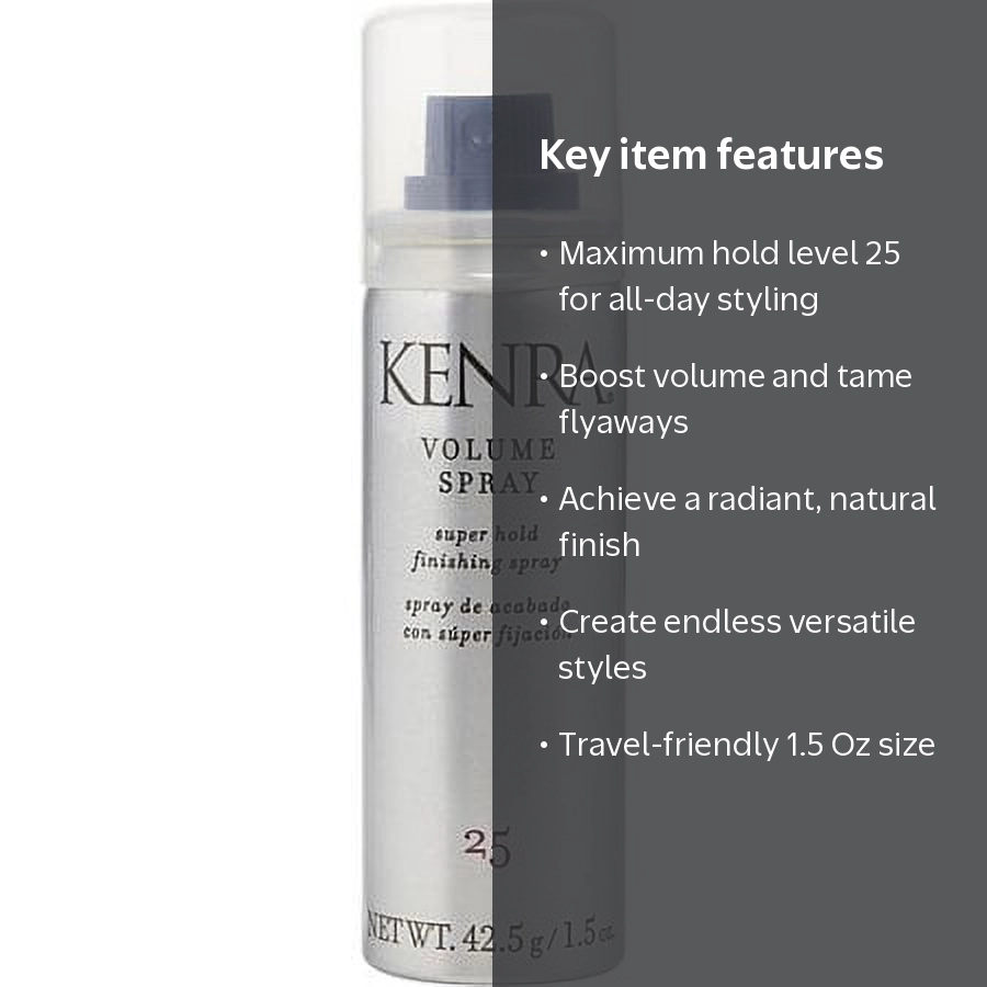Kenra, Volume Hair Spray, #25, 1.5 Oz, Max Hold, Shine - Walmart.com