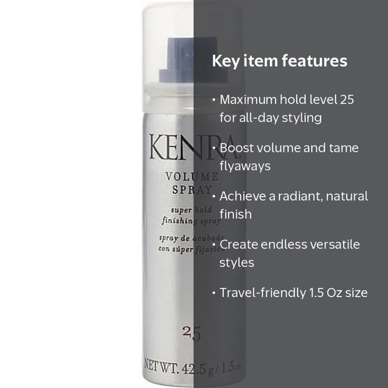 Kenra, Volume Hair Spray, #25, 1.5 Oz, Max Hold, Shine - Walmart.com