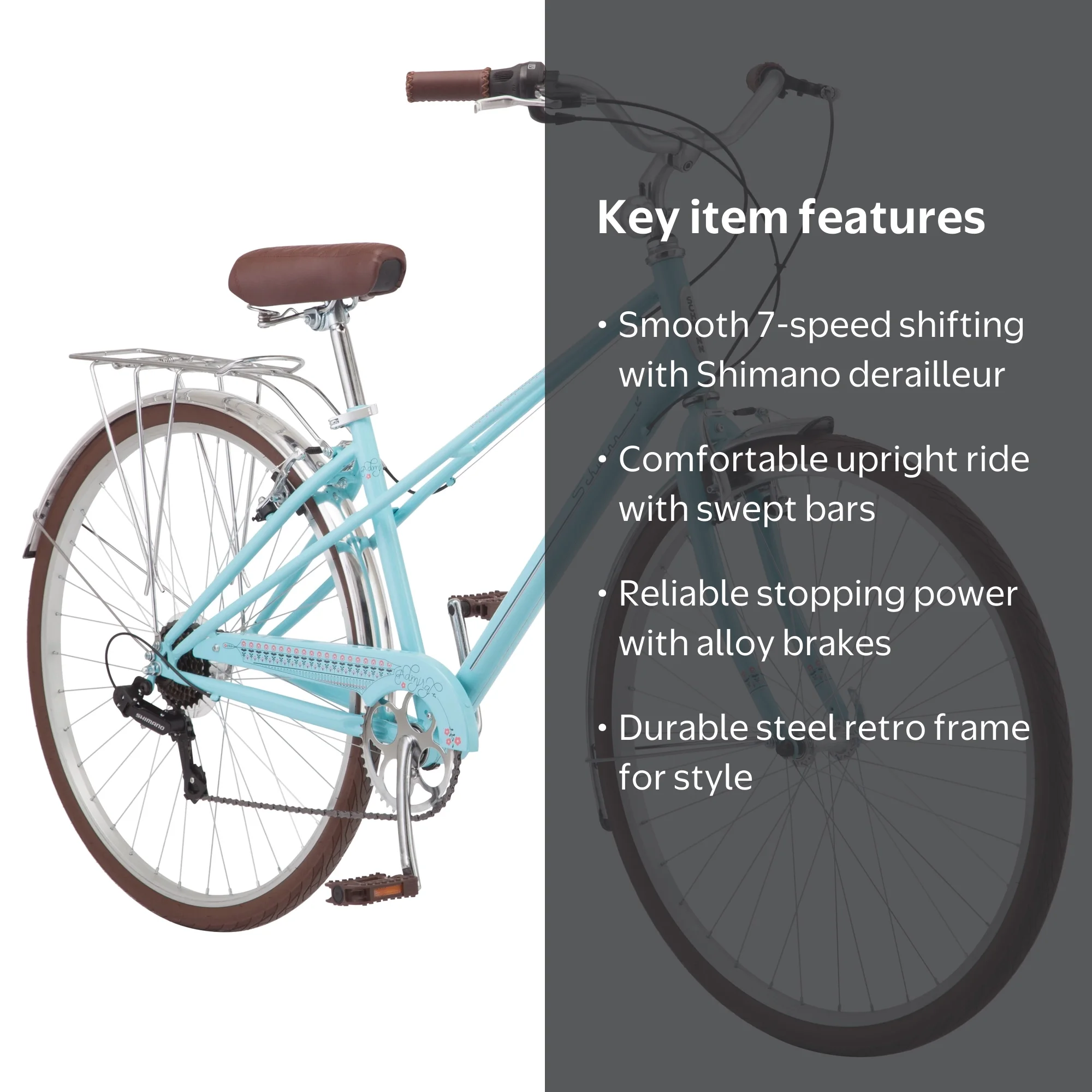 Schwinn Admiral Hybrid Bicycle, 700c wheels, 7 speeds, womens frame, blue - Walmart.com Schwinn Admiral Hybrid Bicycle, 700c wheels, 7 speeds, womens frame, blue - Walmart.com
