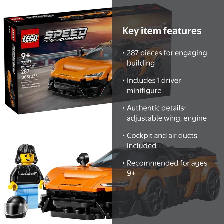 LEGO Speed Champions McLaren W1 Race Car Toy for Ages 9+ - Walmart.com