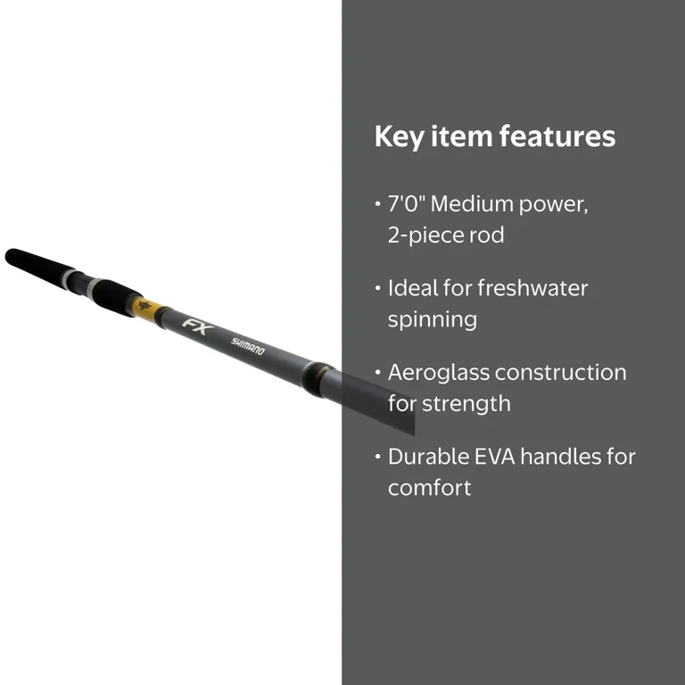 Shimano FX 70M 2PC Freshwater & Saltwater Spinning Rod [FXS70MC2